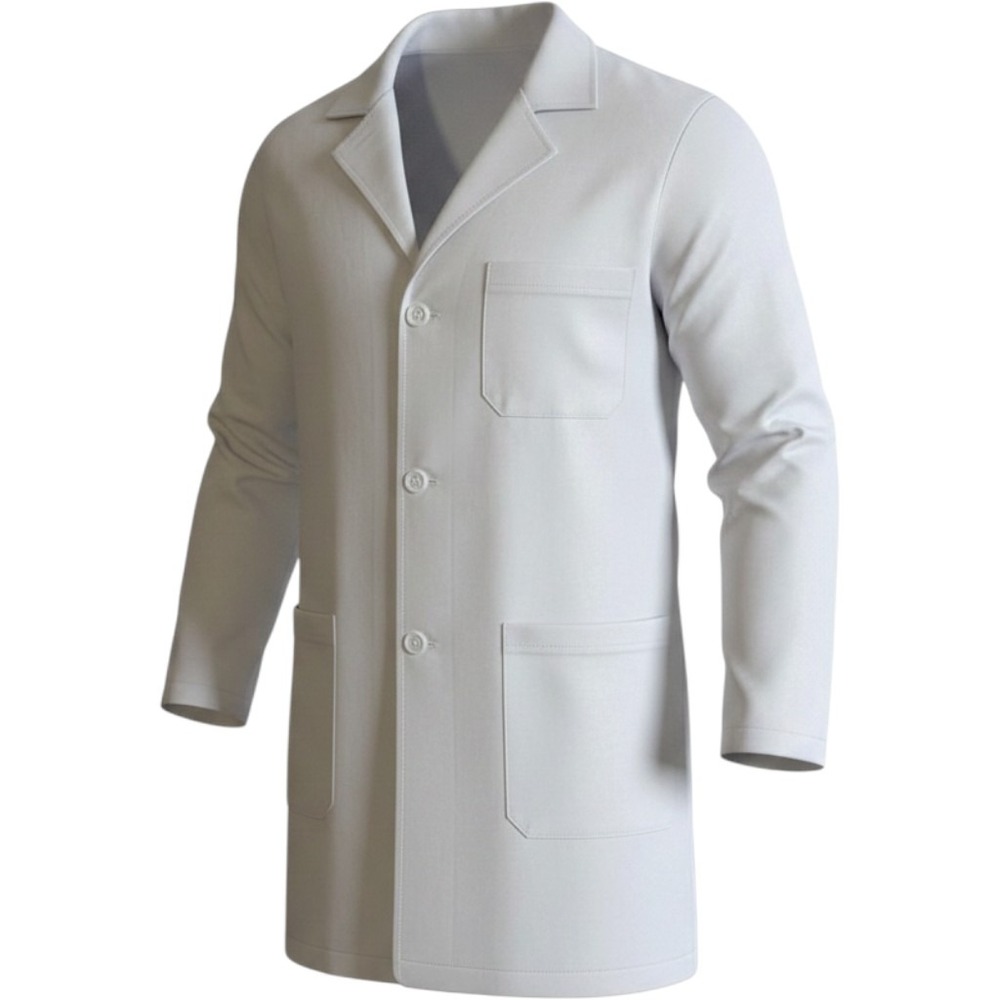 Healing Hands The Minimalist White Leo Lab coat 5150 White NWT Large Men's
